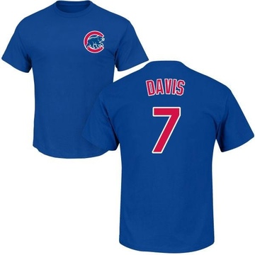 Men's Chicago Cubs Jody Davis ＃7 Roster Name & Number T-Shirt - Royal