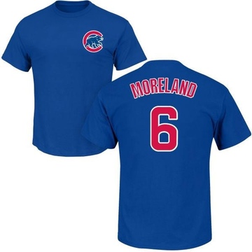 Men's Chicago Cubs Keith Moreland ＃6 Roster Name & Number T-Shirt - Royal