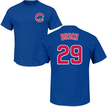 Men's Chicago Cubs Michael Busch ＃29 Roster Name & Number T-Shirt - Royal