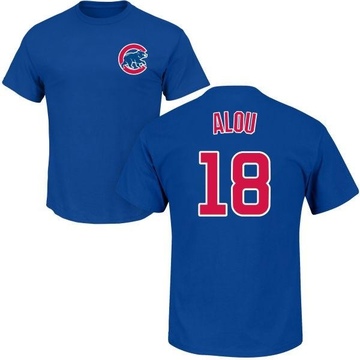 Men's Chicago Cubs Moises Alou ＃18 Roster Name & Number T-Shirt - Royal