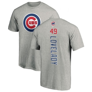 Men's Chicago Cubs Richard Lovelady ＃49 Backer T-Shirt Ash