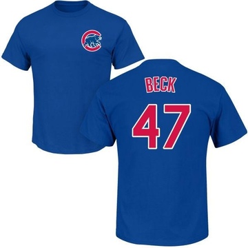 Men's Chicago Cubs Rod Beck ＃47 Roster Name & Number T-Shirt - Royal