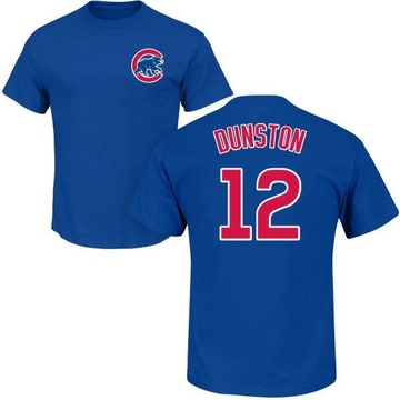 Men's Chicago Cubs Shawon Dunston ＃12 Roster Name & Number T-Shirt - Royal