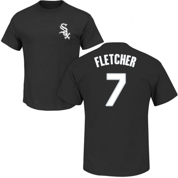 Men's Chicago White Sox Dominic Fletcher ＃7 Roster Name & Number T-Shirt - Black