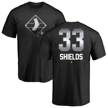 Men's Chicago White Sox James Shields ＃33 Midnight Mascot T-Shirt - Black