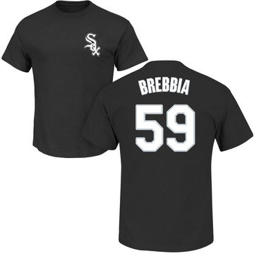 Men's Chicago White Sox John Brebbia ＃59 Roster Name & Number T-Shirt - Black
