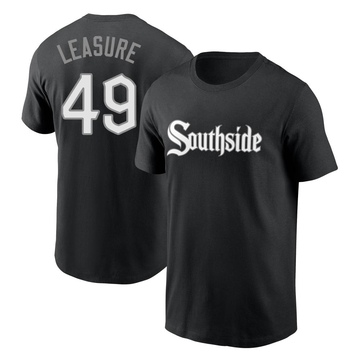 Men's Chicago White Sox Jordan Leasure ＃49 City Connect Name & Number T-Shirt - Black