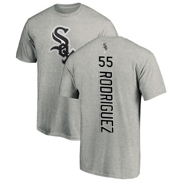 Men's Chicago White Sox Jose Rodriguez ＃55 Backer T-Shirt Ash