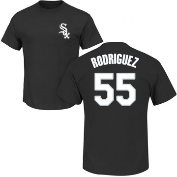 Men's Chicago White Sox Jose Rodriguez ＃55 Roster Name & Number T-Shirt - Black