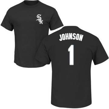 Men's Chicago White Sox Lance Johnson ＃1 Roster Name & Number T-Shirt - Black