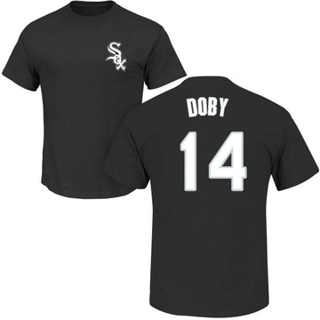 Men's Chicago White Sox Larry Doby ＃14 Roster Name & Number T-Shirt - Black