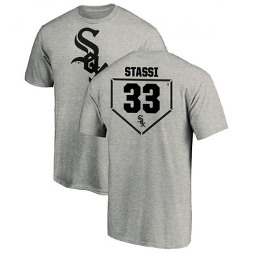 Men's Chicago White Sox Max Stassi ＃33 RBI T-Shirt Heathered - Gray