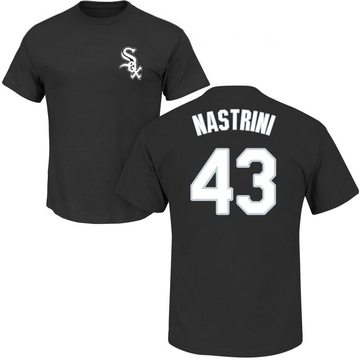 Men's Chicago White Sox Nick Nastrini ＃43 Roster Name & Number T-Shirt - Black