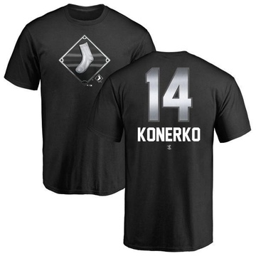 Men's Chicago White Sox Paul Konerko ＃14 Midnight Mascot T-Shirt - Black