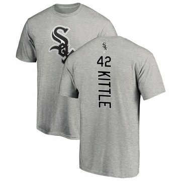 Men's Chicago White Sox Ron Kittle ＃42 Backer T-Shirt Ash
