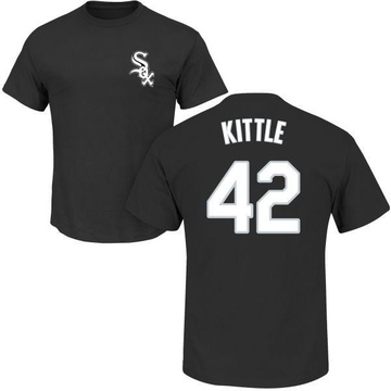 Men's Chicago White Sox Ron Kittle ＃42 Roster Name & Number T-Shirt - Black