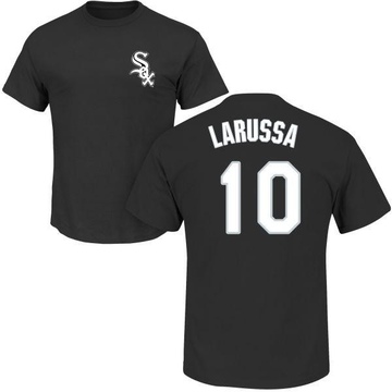 Men's Chicago White Sox Tony Larussa ＃10 Roster Name & Number T-Shirt - Black