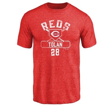 Men's Cincinnati Reds Bobby Tolan ＃28 Base Runner T-Shirt - Red