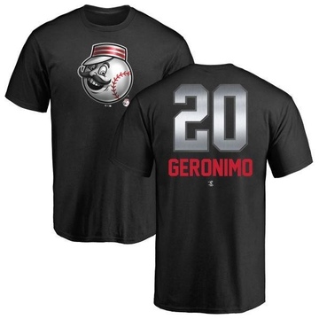 Men's Cincinnati Reds Cesar Geronimo ＃20 Midnight Mascot T-Shirt - Black