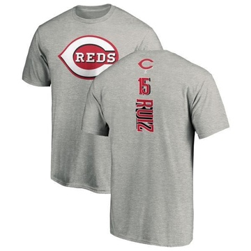 Men's Cincinnati Reds Chico Ruiz ＃15 Backer T-Shirt Ash