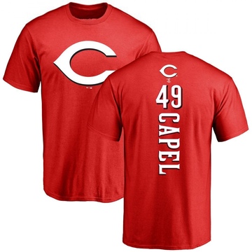 Men's Cincinnati Reds Conner Capel ＃49 Backer T-Shirt - Red