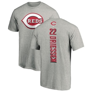 Men's Cincinnati Reds Dan Driessen ＃22 Backer T-Shirt Ash