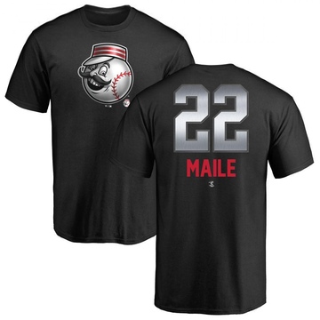 Men's Cincinnati Reds Luke Maile ＃22 Midnight Mascot T-Shirt - Black