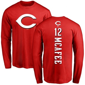 Men's Cincinnati Reds Quincy Mcafee ＃12 Backer Long Sleeve T-Shirt - Red
