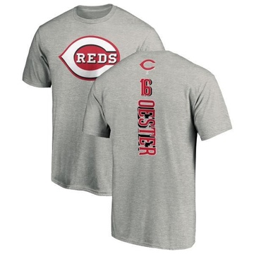 Men's Cincinnati Reds Ron Oester ＃16 Backer T-Shirt Ash