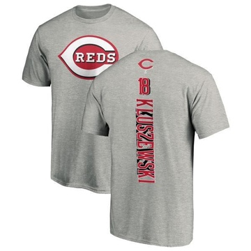 Men's Cincinnati Reds Ted Kluszewski ＃18 Backer T-Shirt Ash