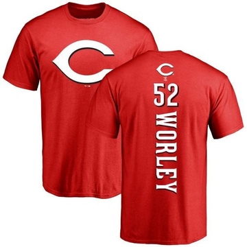 Men's Cincinnati Reds Vance Worley ＃52 Backer T-Shirt - Red