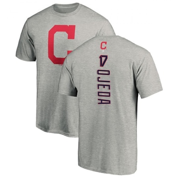 Men's Cleveland Guardians Bob Ojeda ＃17 Backer T-Shirt Ash
