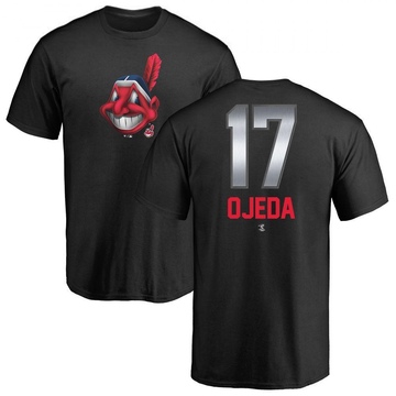 Men's Cleveland Guardians Bob Ojeda ＃17 Midnight Mascot T-Shirt - Black