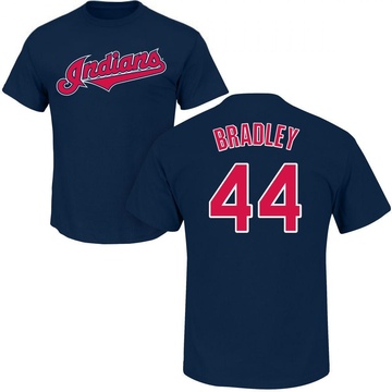 Men's Cleveland Guardians Bobby Bradley ＃44 Roster Name & Number T-Shirt - Navy