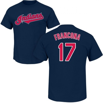 Men's Cleveland Guardians Terry Francona ＃17 Roster Name & Number T-Shirt - Navy