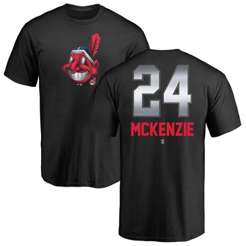 Men's Cleveland Guardians Triston McKenzie ＃24 Midnight Mascot T-Shirt - Black