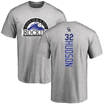 Men's Colorado Rockies Dakota Hudson ＃32 Backer T-Shirt Ash