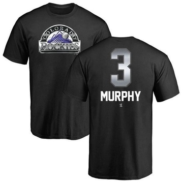Men's Colorado Rockies Dale Murphy ＃3 Midnight Mascot T-Shirt - Black
