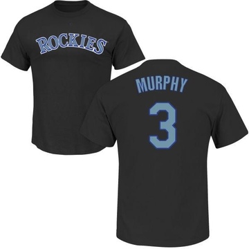 Men's Colorado Rockies Dale Murphy ＃3 Roster Name & Number T-Shirt - Black