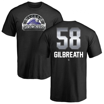 Men's Colorado Rockies Lucas Gilbreath ＃58 Midnight Mascot T-Shirt - Black