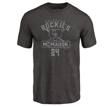 Men's Colorado Rockies Ryan McMahon ＃24 Base Runner T-Shirt - Black