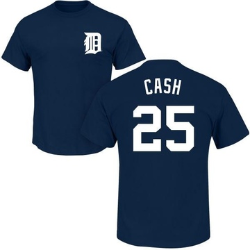 Men's Detroit Tigers Norm Cash ＃25 Roster Name & Number T-Shirt - Navy