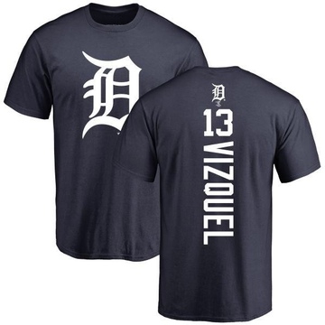 Men's Detroit Tigers Omar Vizquel ＃13 Backer T-Shirt - Navy