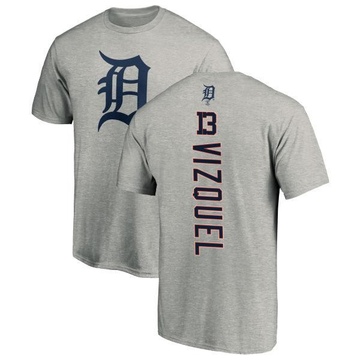 Men's Detroit Tigers Omar Vizquel ＃13 Backer T-Shirt Ash