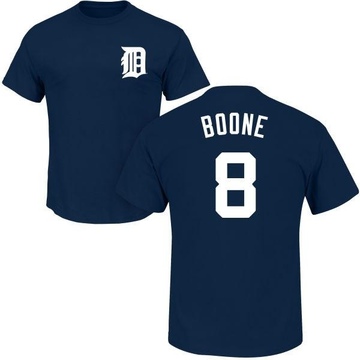 Men's Detroit Tigers Ray Boone ＃8 Roster Name & Number T-Shirt - Navy