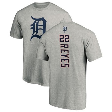 Men's Detroit Tigers Victor Reyes ＃22 Backer T-Shirt Ash