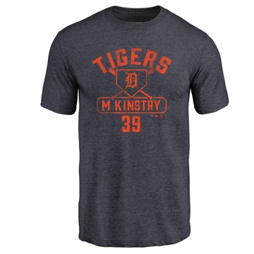 Men's Detroit Tigers Zach McKinstry ＃39 Base Runner T-Shirt - Navy