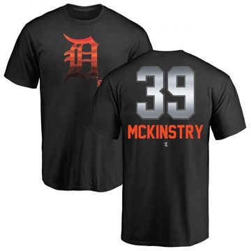 Men's Detroit Tigers Zach McKinstry ＃39 Midnight Mascot T-Shirt - Black