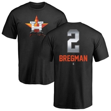 Men's Houston Astros Alex Bregman ＃2 Midnight Mascot T-Shirt - Black