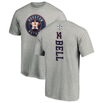 Men's Houston Astros Derek Bell ＃14 Backer T-Shirt Ash